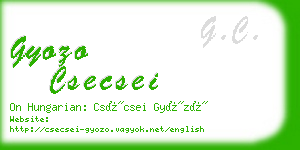 gyozo csecsei business card